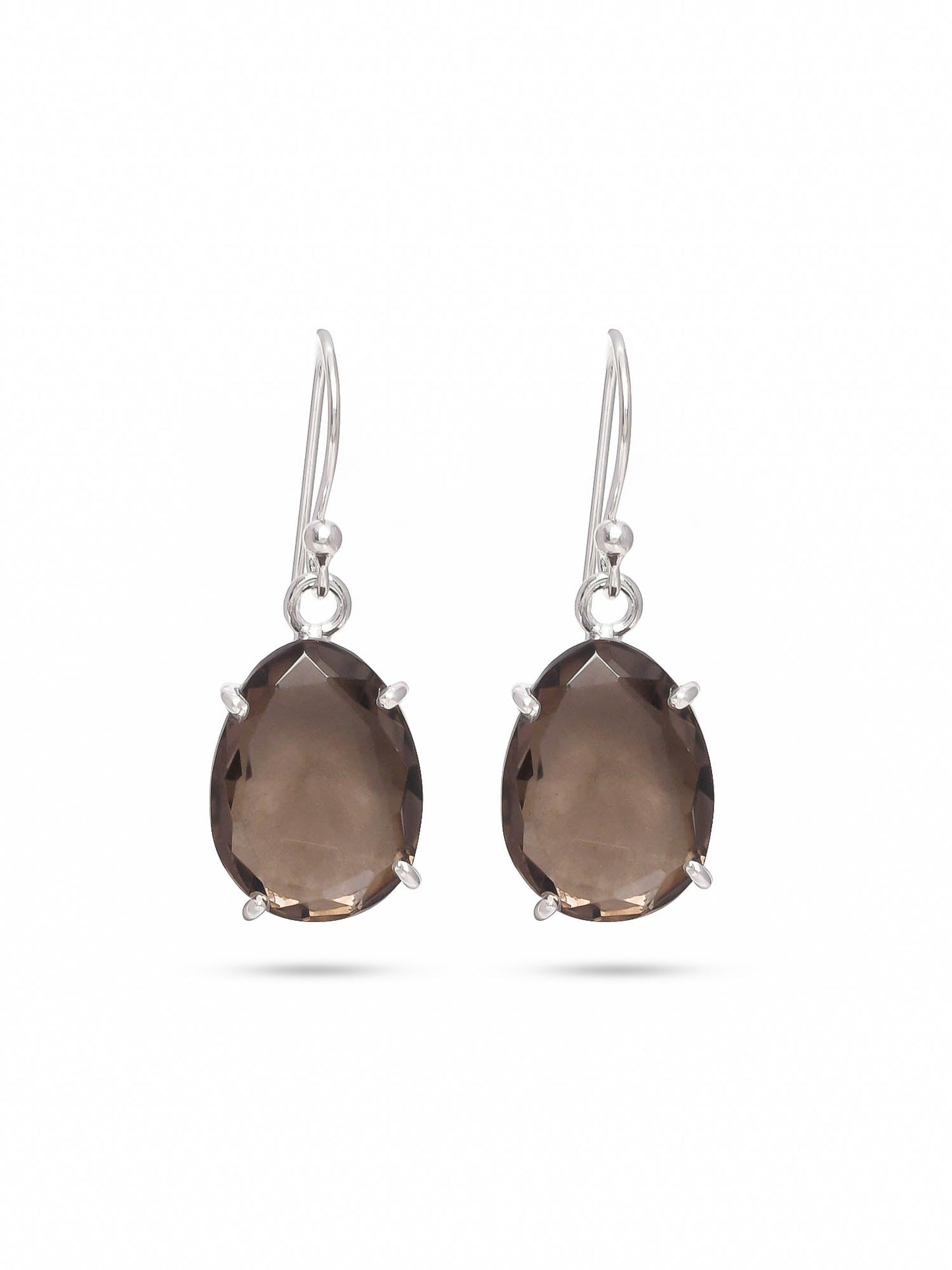 Graceful Oval Drops SMOKEY TOPAZ