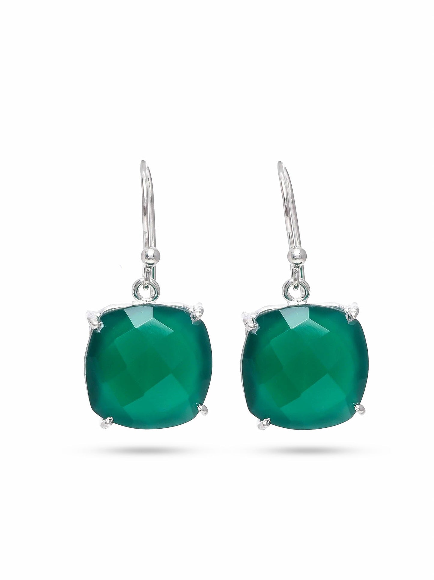 Square Drop Elegance GREEN ONYX