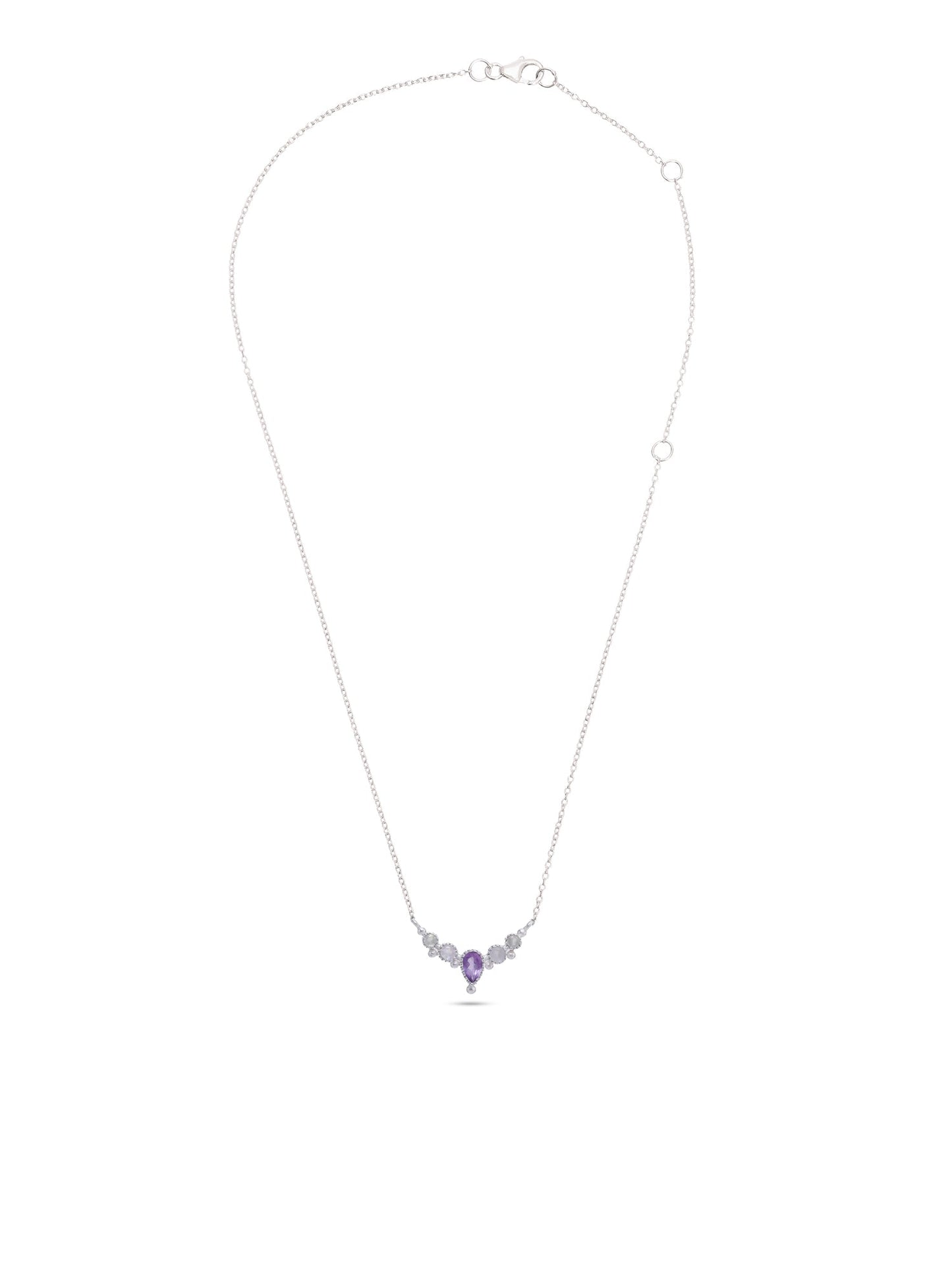 Stellar Cascade RAINBOW MOONSTONE+ AMETHYST