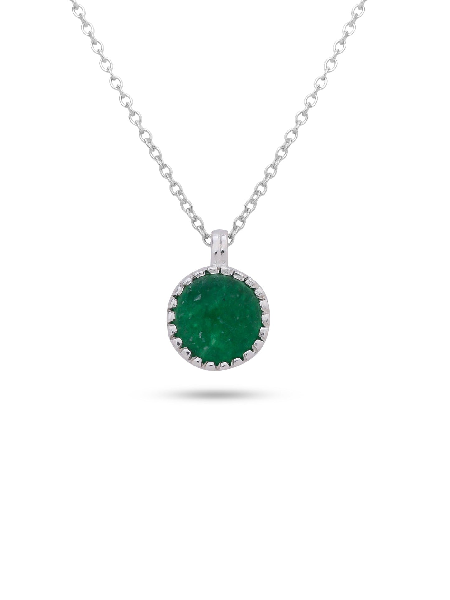 Luminous Round GREEN ONYX