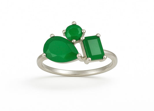 Sterling-Onyx Statement Ring