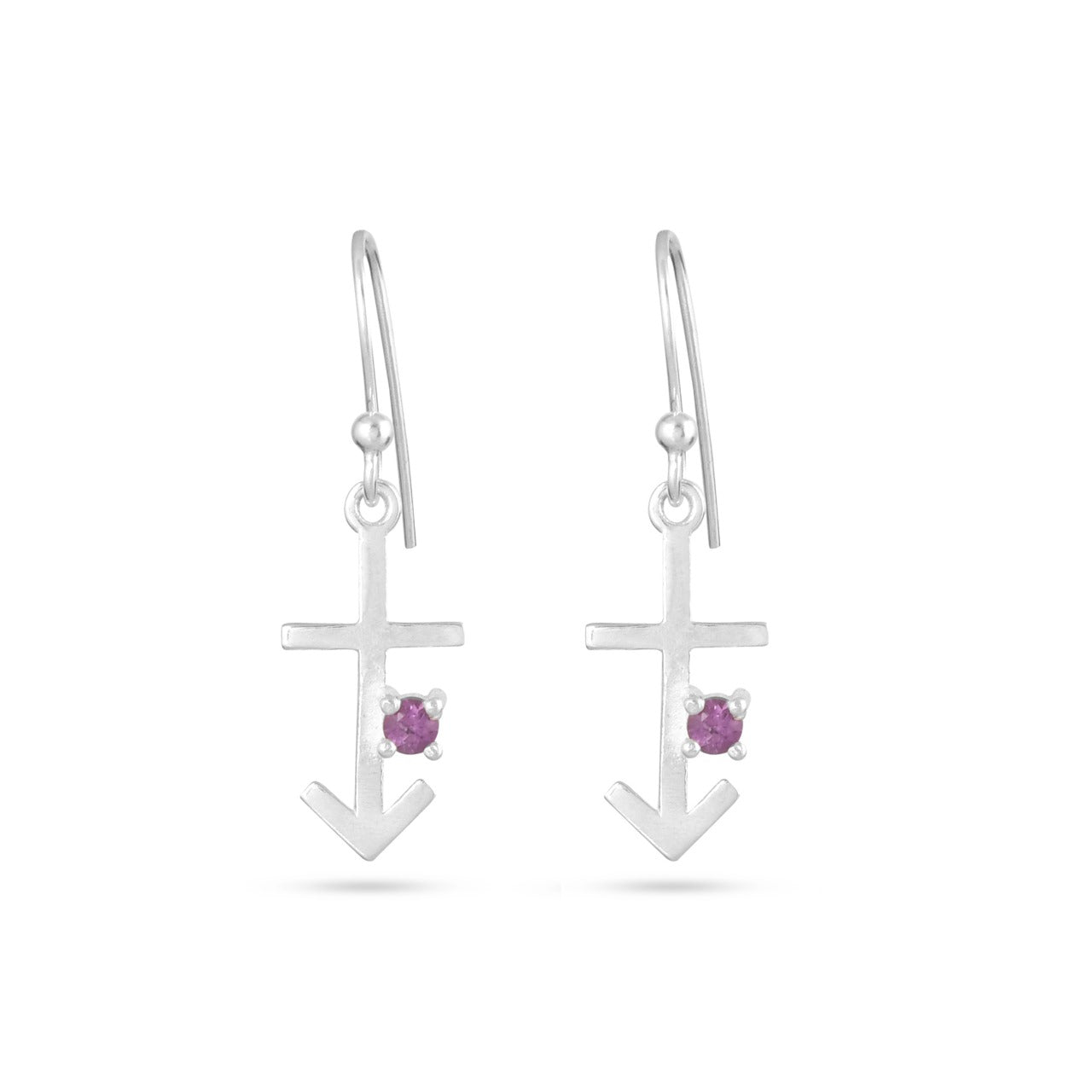 Zodiac Sign Earrings With Gemstones