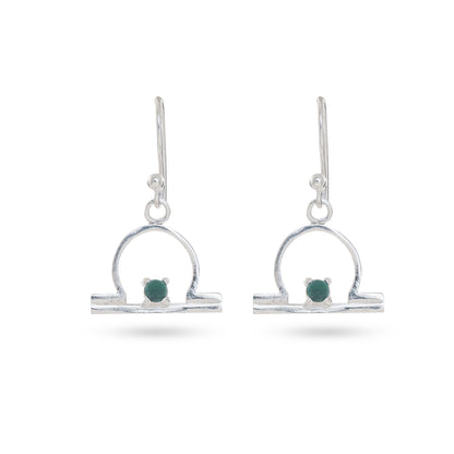 Zodiac Sign Earrings With Gemstones