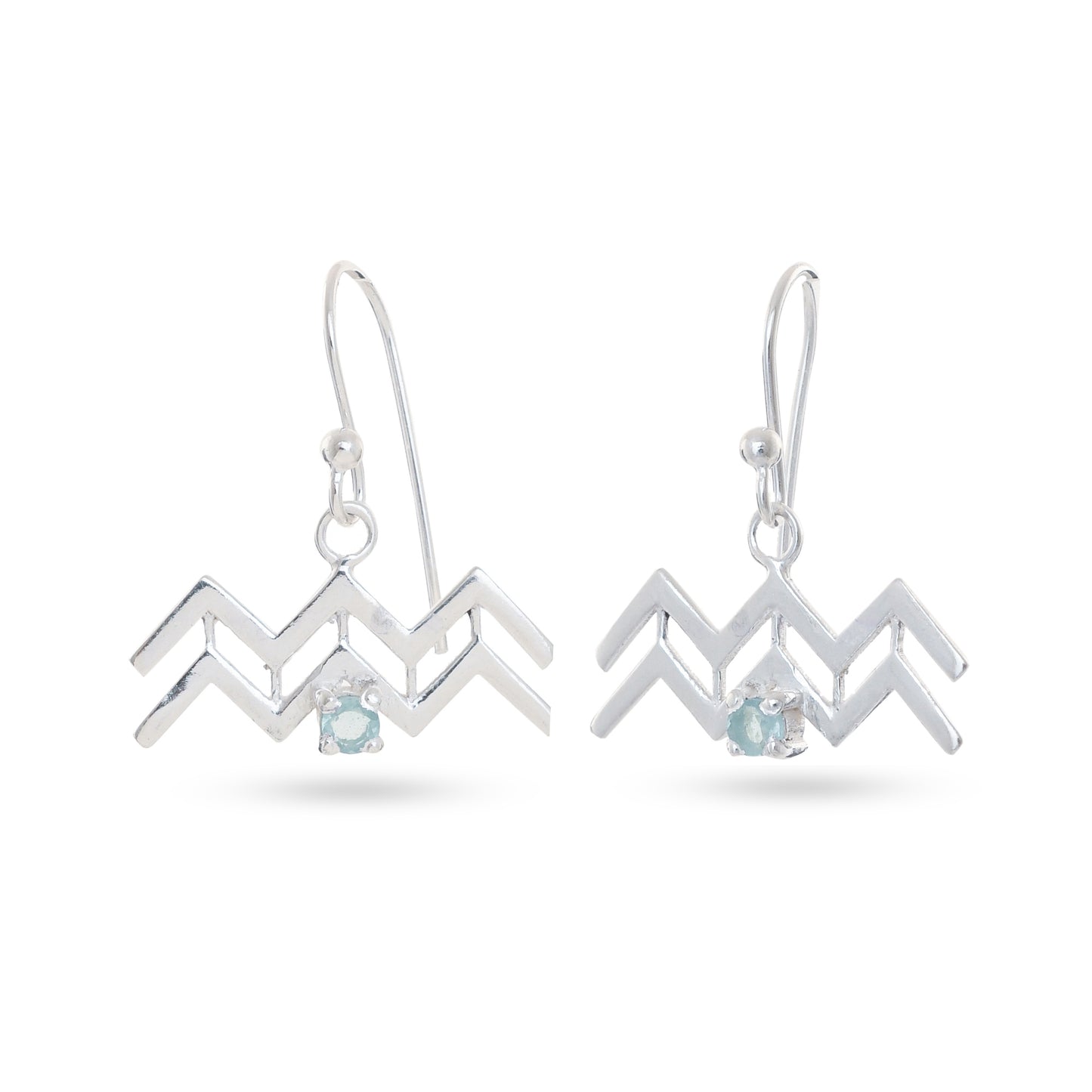Zodiac Sign Earrings With Gemstones