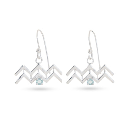 Zodiac Sign Earrings With Gemstones