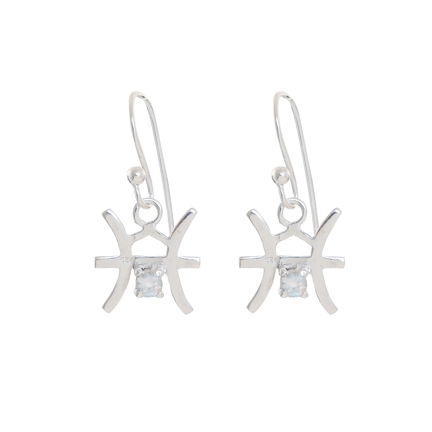 Zodiac Sign Earrings With Gemstones