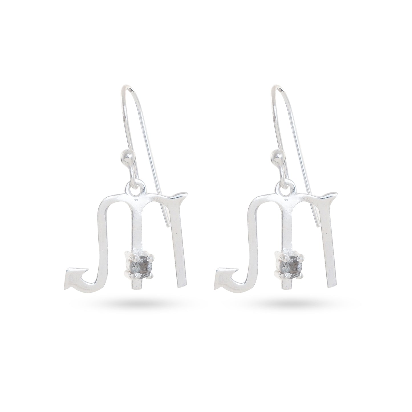 Zodiac Sign Earrings With Gemstones
