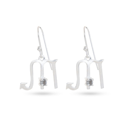 Zodiac Sign Earrings With Gemstones
