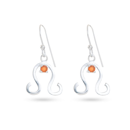 Zodiac Sign Earrings With Gemstones