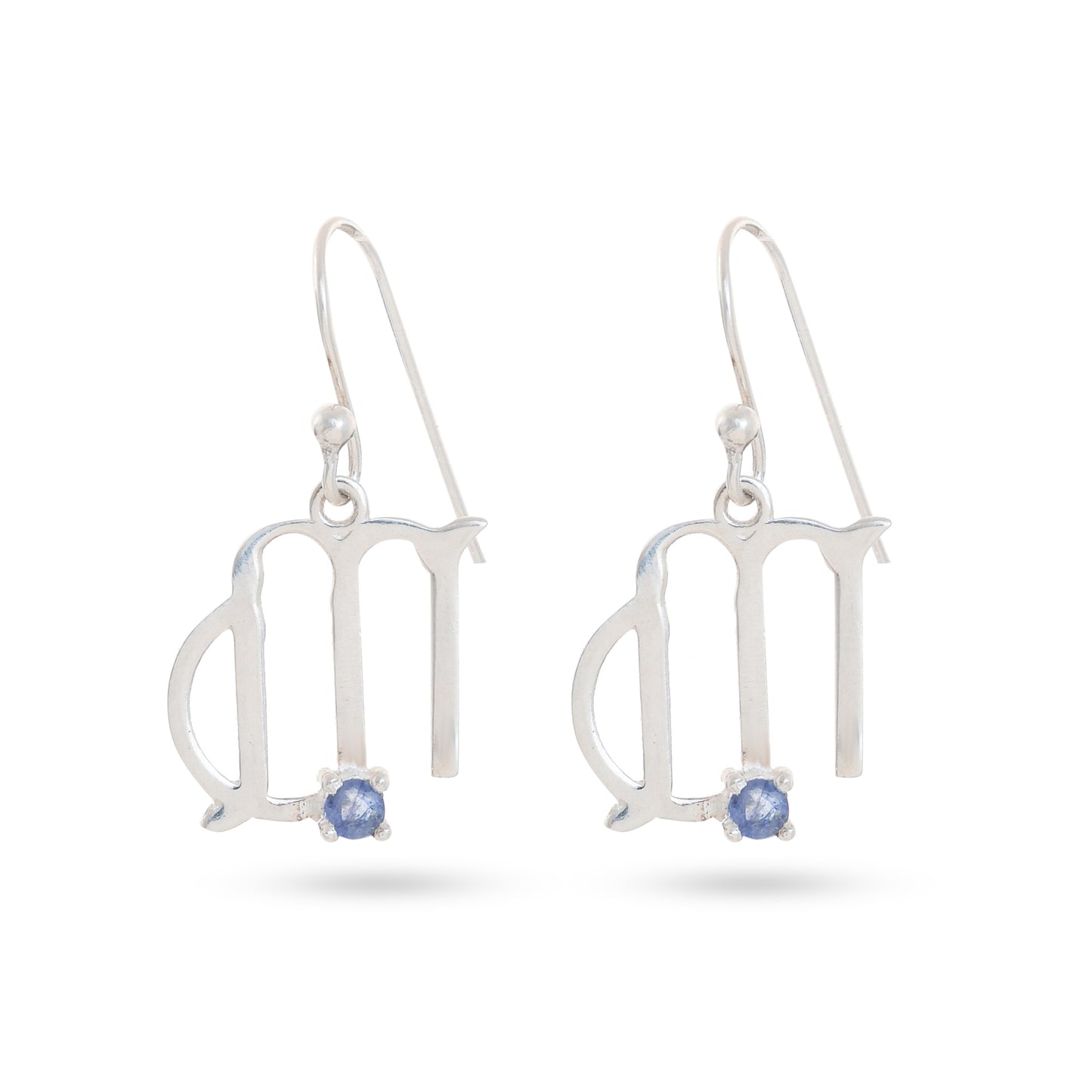 Zodiac Sign Earrings With Gemstones