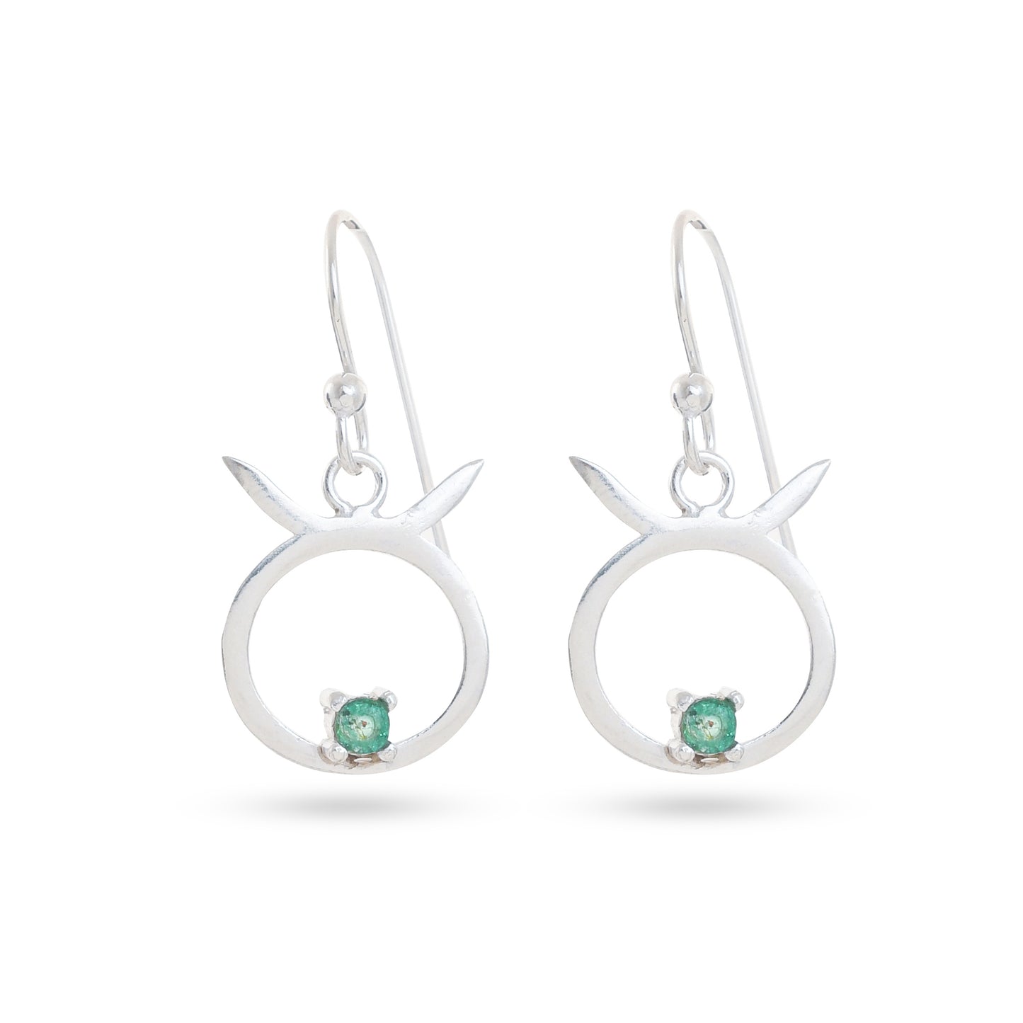 Zodiac Sign Earrings With Gemstones