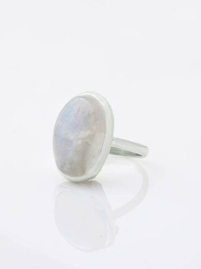 Classic Oval RAINBOW MOONSTONE