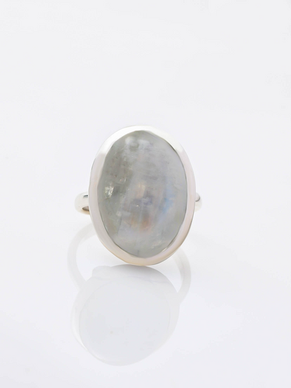 Classic Oval RAINBOW MOONSTONE