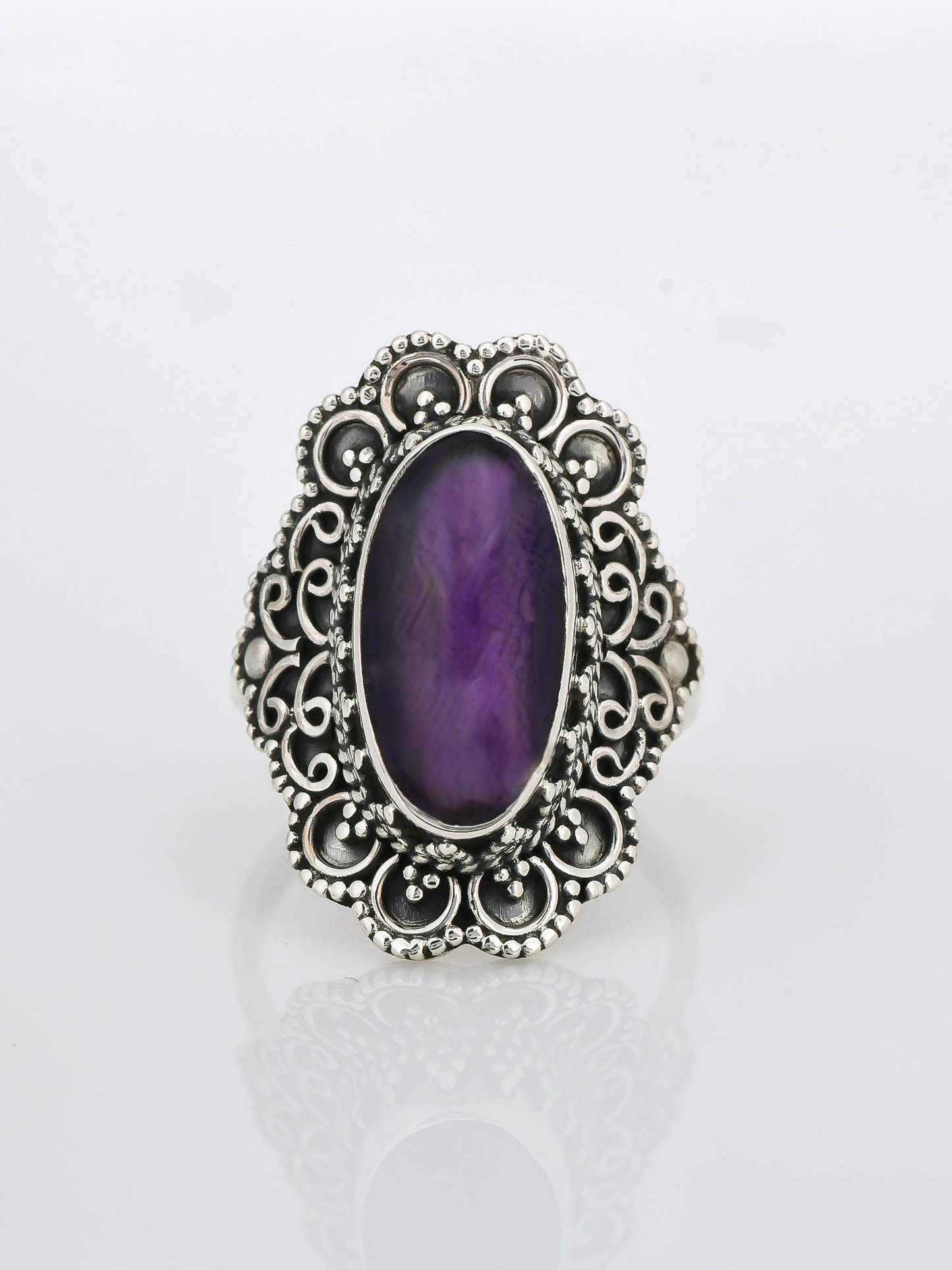 Mystic Flora Ring AMETHYST