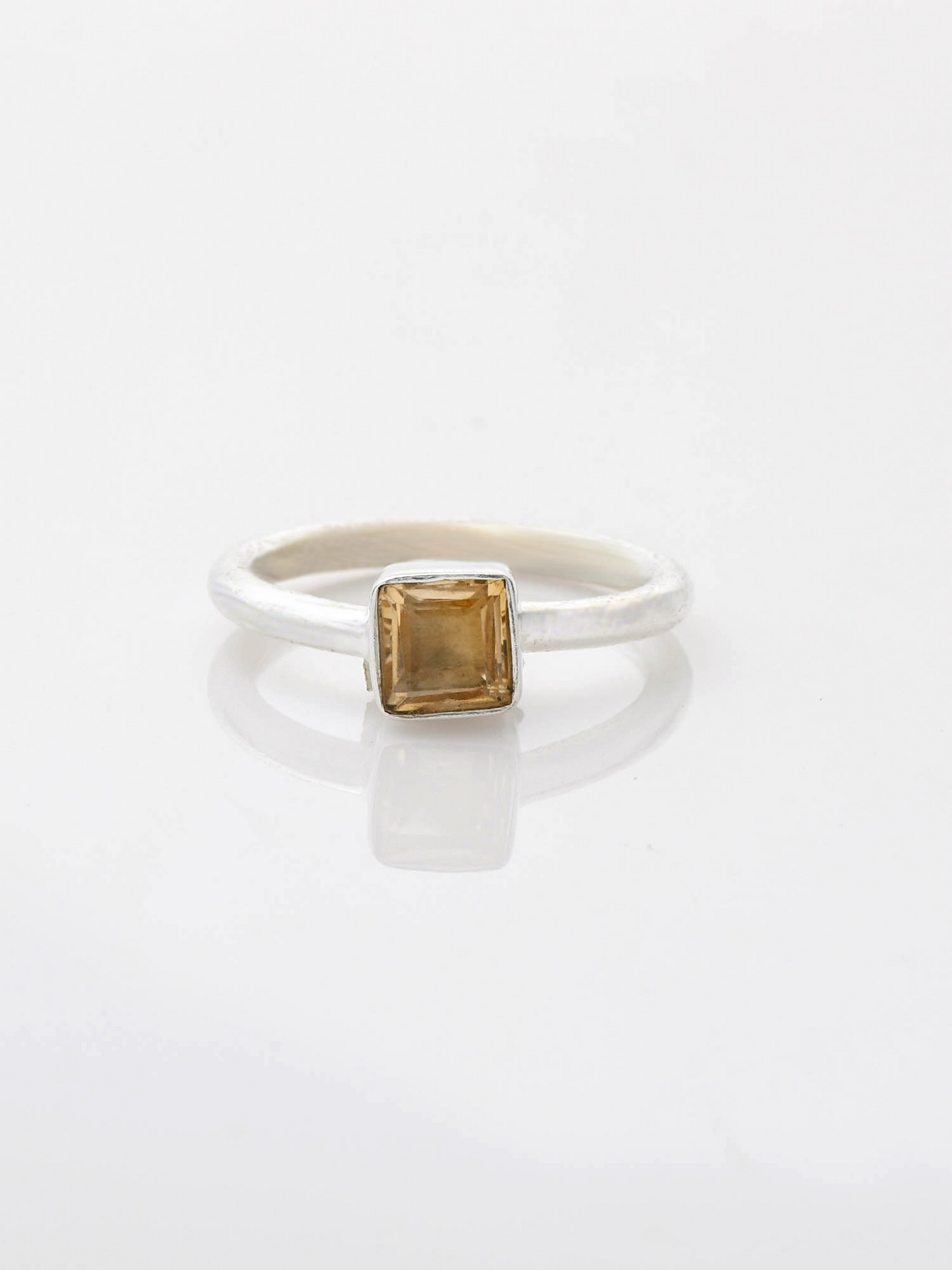 Square Stone Ring CITRINE