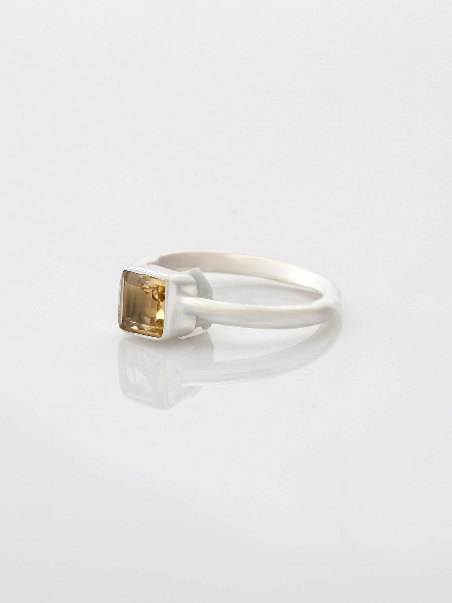Square Stone Ring CITRINE