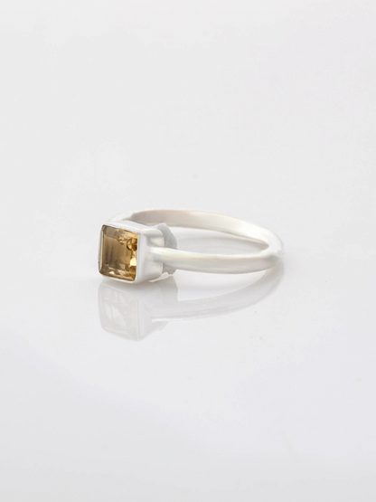 Square Stone Ring CITRINE