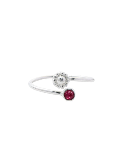 Adjustable Silver Blossom RUBY CORANDUM