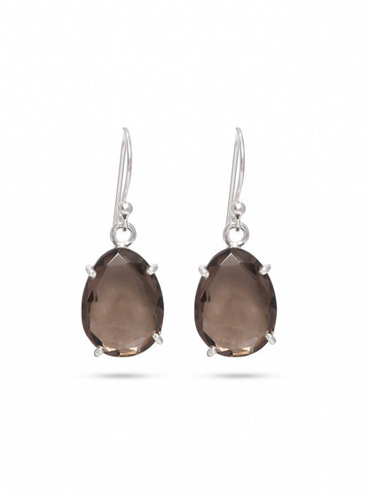 Graceful Oval Drops SMOKEY TOPAZ