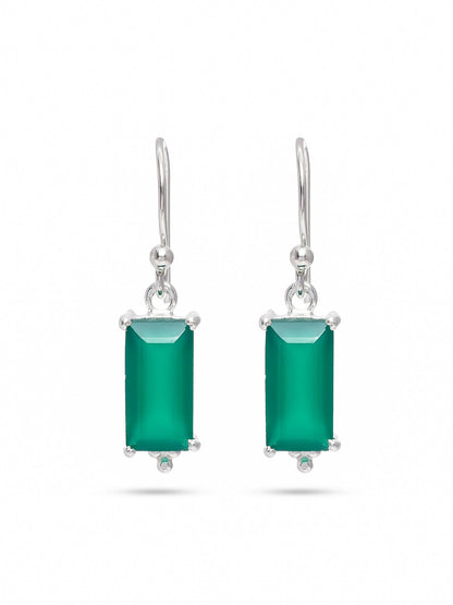 Rectangular Fringe GREEN ONYX