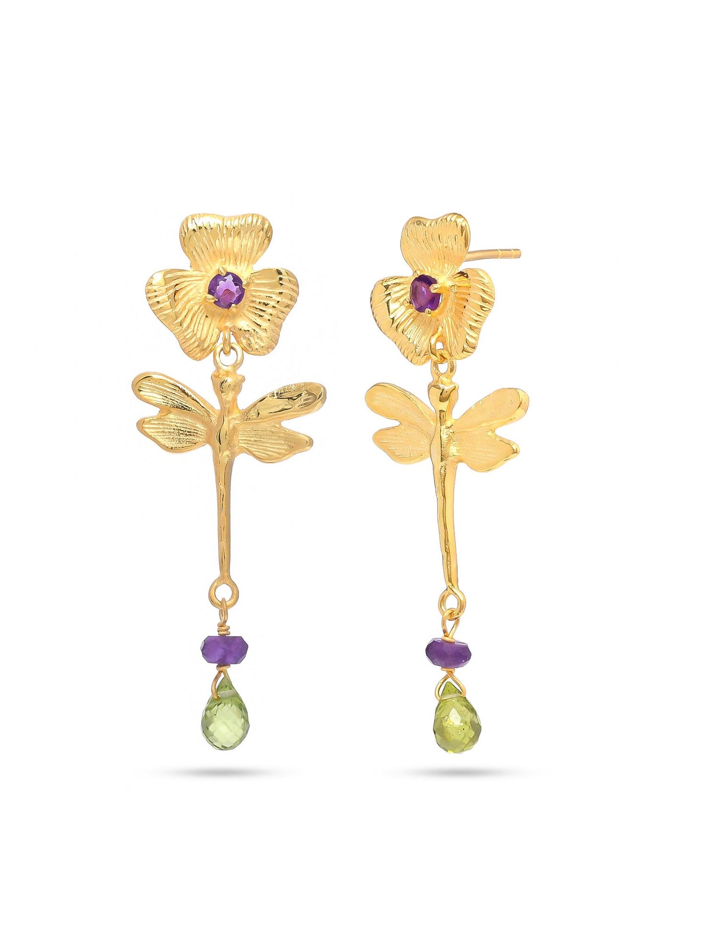 Floral Cascade AMETHYST+ PERIDOT