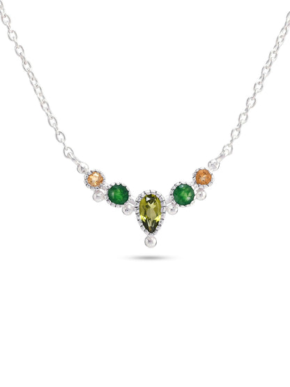 Stellar Cascade CITRINE+ GREEN ONYX+ PERIDOT