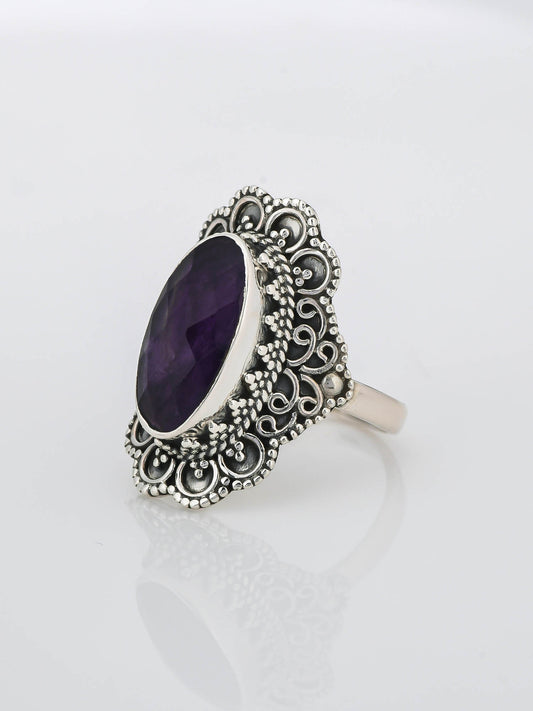 Mystic Flora Ring AMETHYST