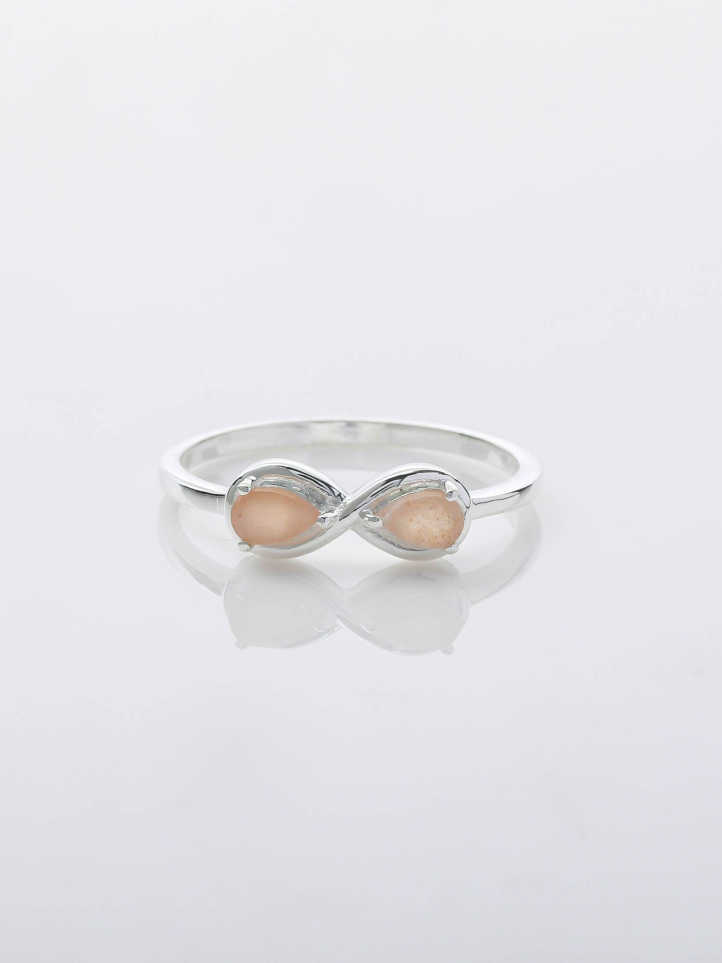 Infinity Charm PEACH MOONSTONE