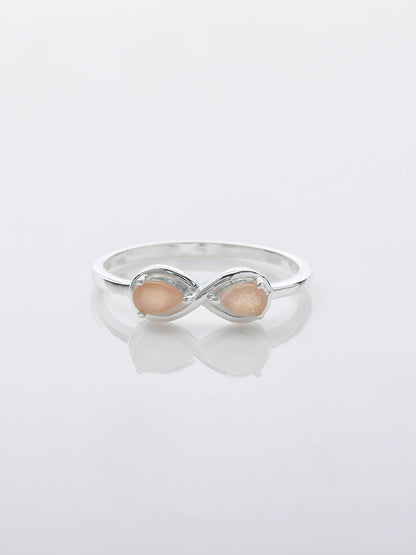 Infinity Charm PEACH MOONSTONE