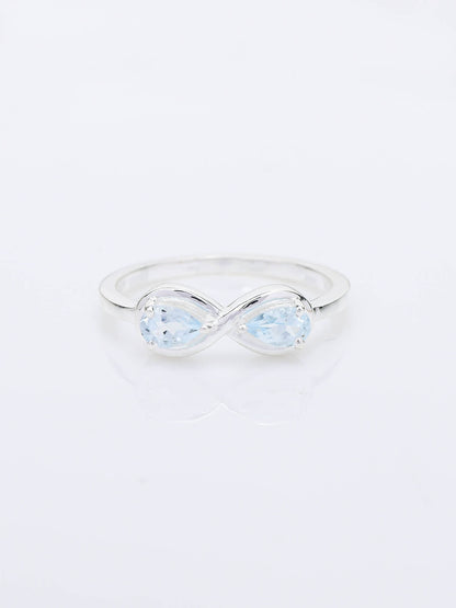 Infinity Charm BLUE TOPAZ