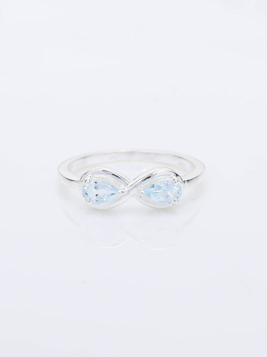 Infinity Charm BLUE TOPAZ